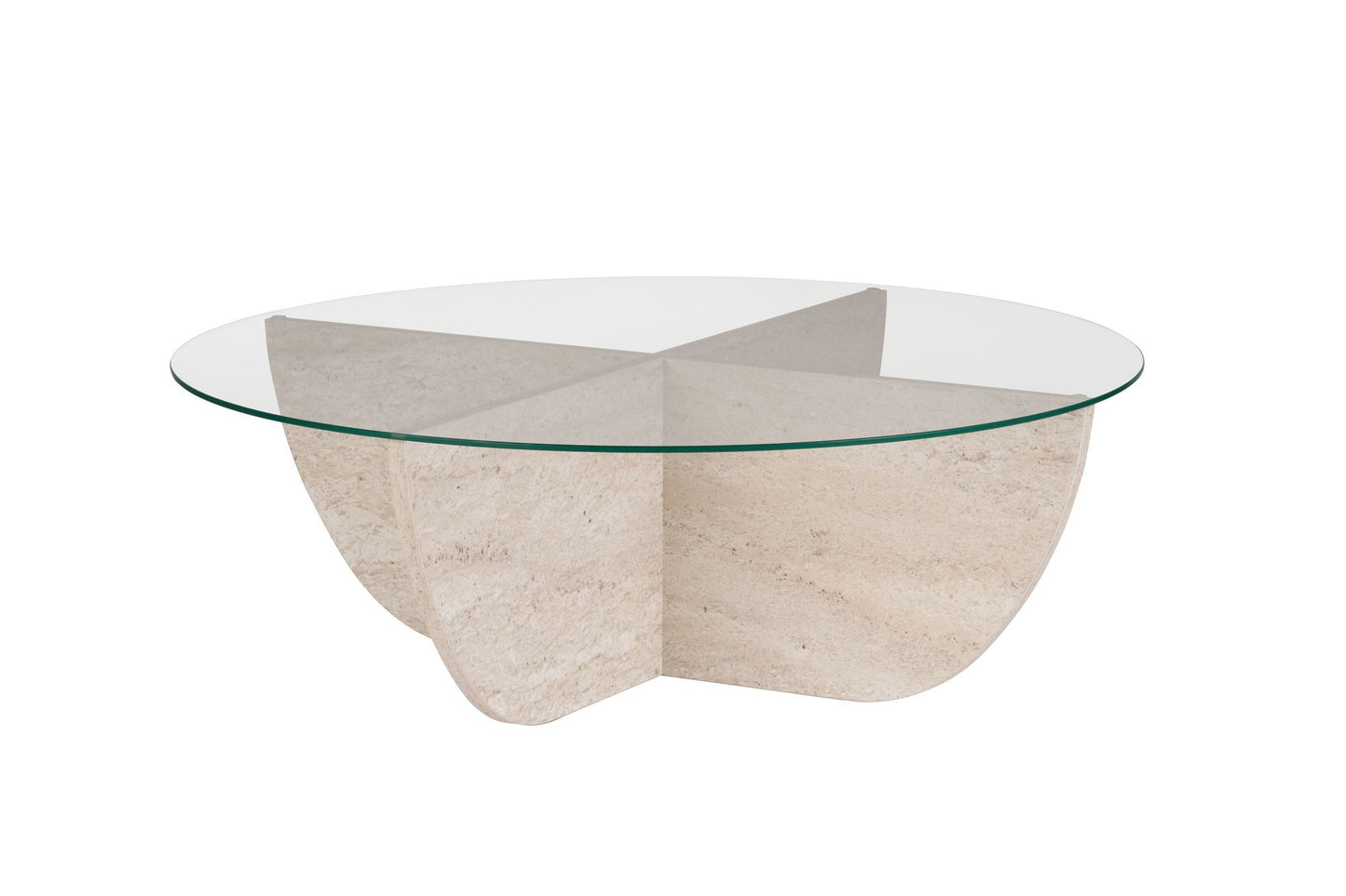 Liya Soffbord 90 cm - Travertine