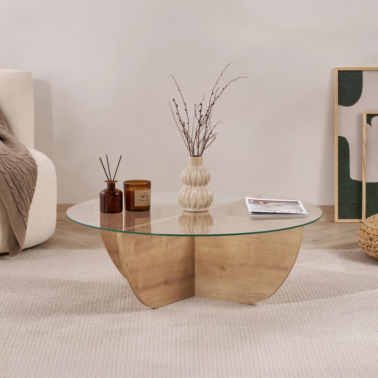 Liya Soffbord 90 cm - Sapphire Oak
