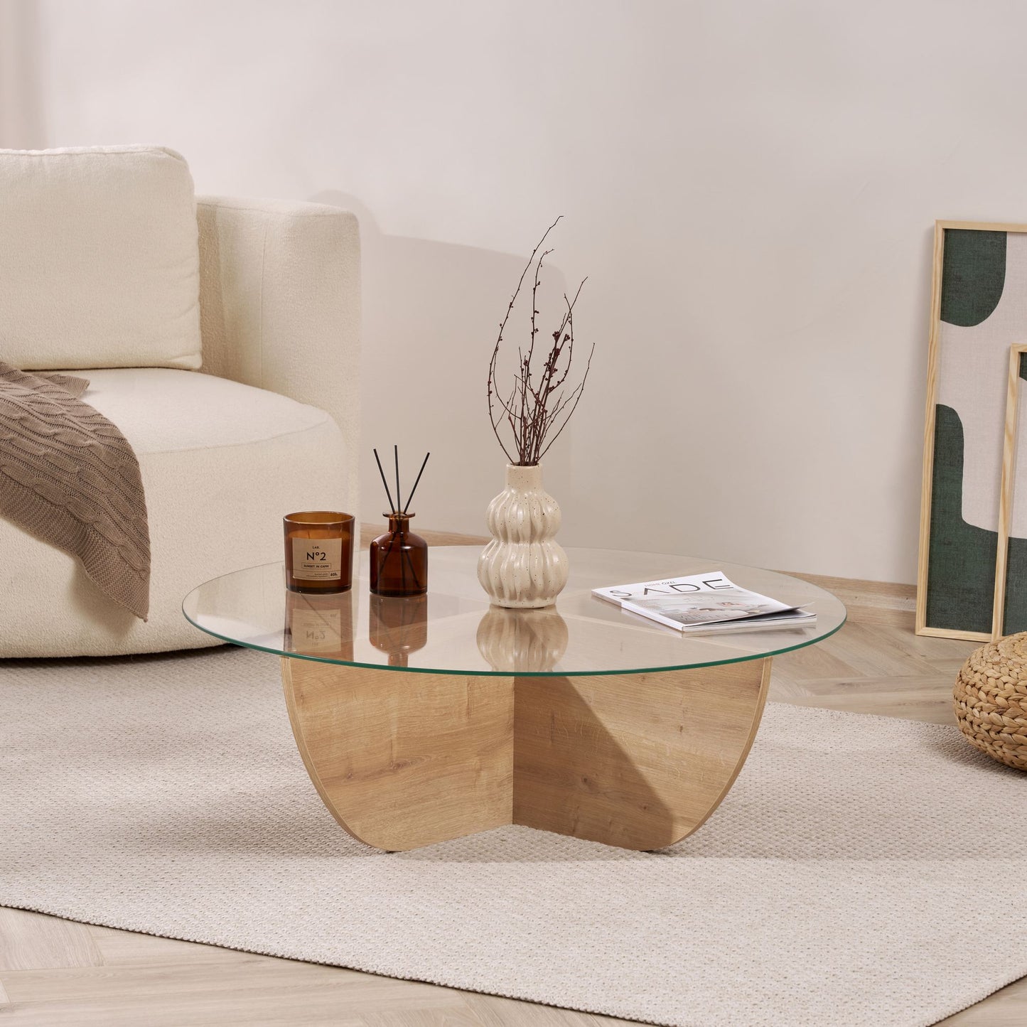 Liya Soffbord 90 cm - Sapphire Oak