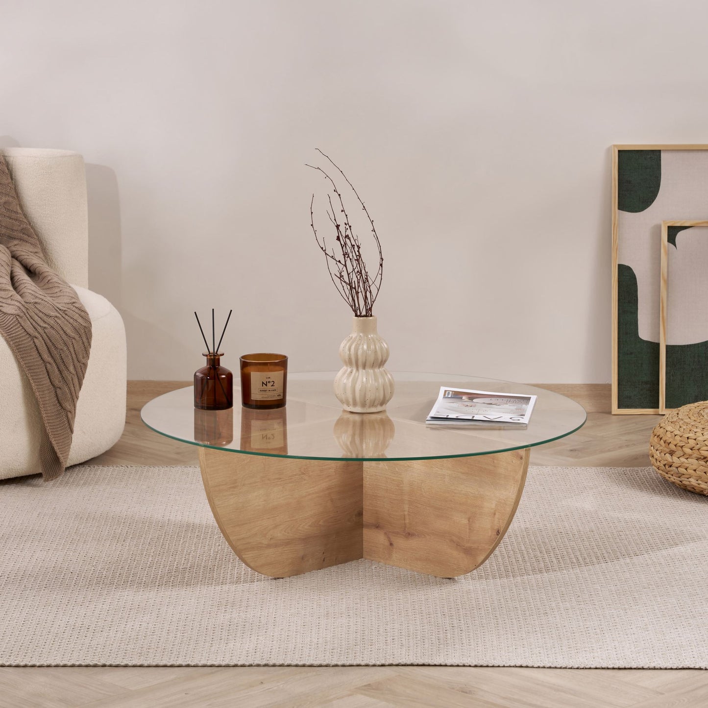 Liya Soffbord 90 cm - Sapphire Oak