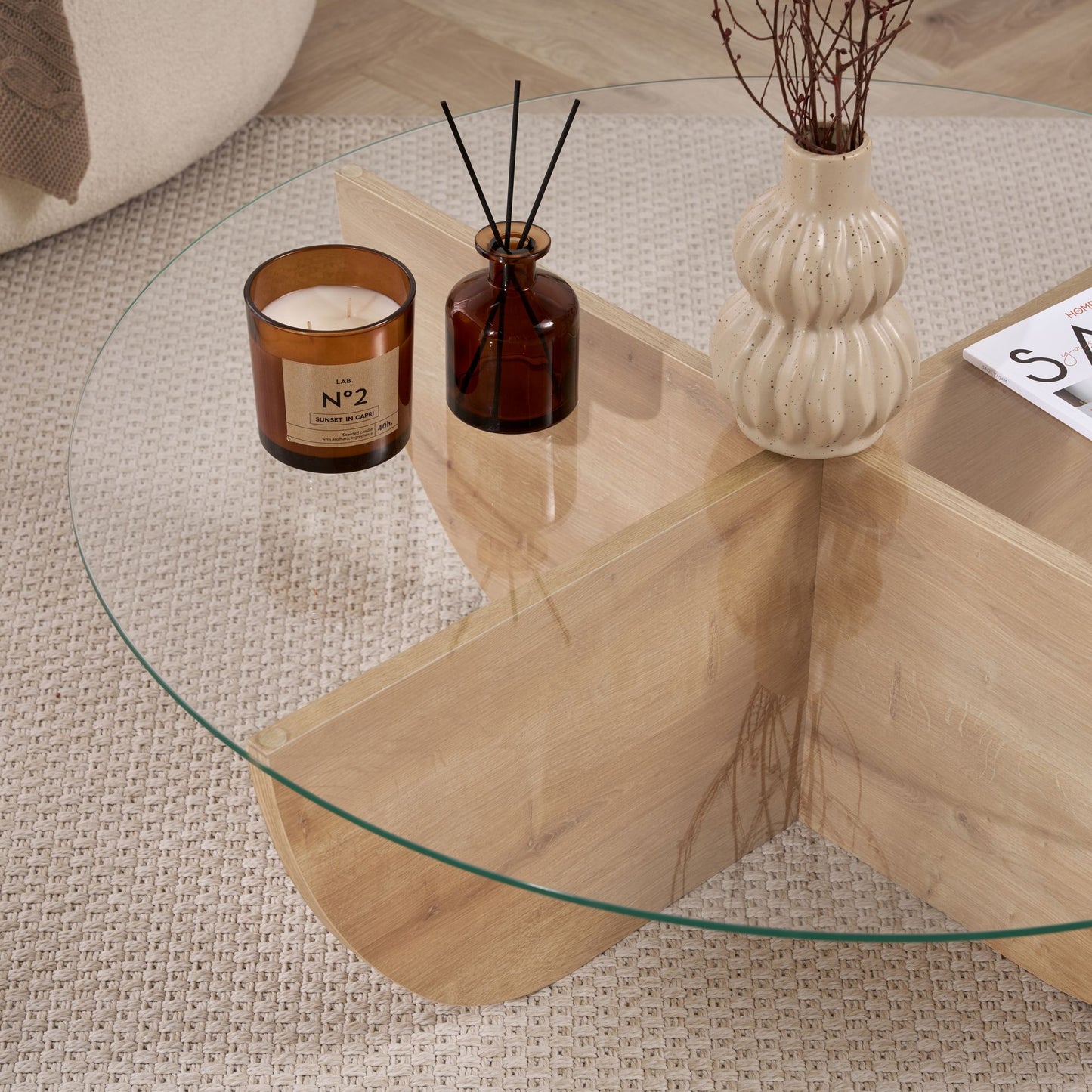 Liya Soffbord 90 cm - Sapphire Oak