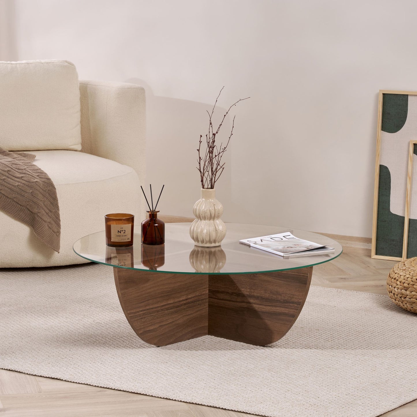 Liya Soffbord 90 cm - Venezia Walnut