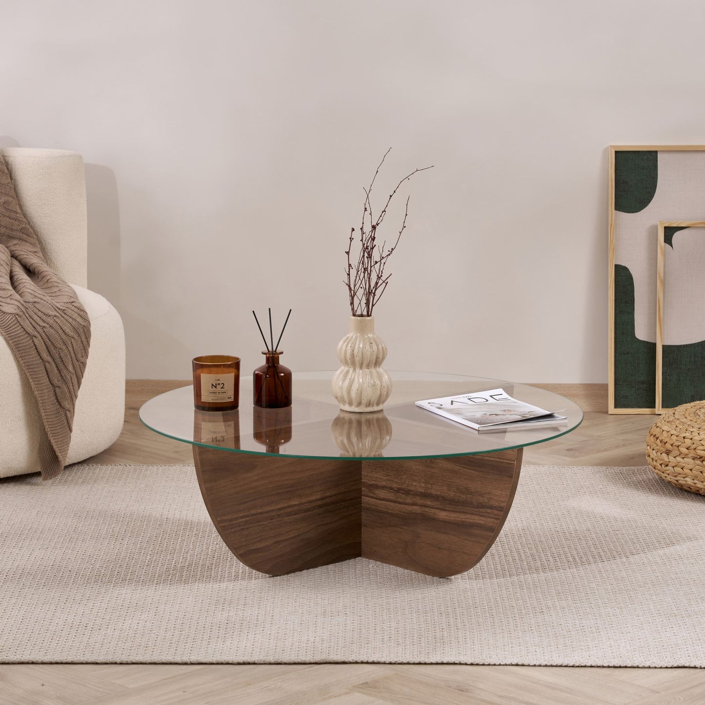 Liya Soffbord 90 cm - Venezia Walnut