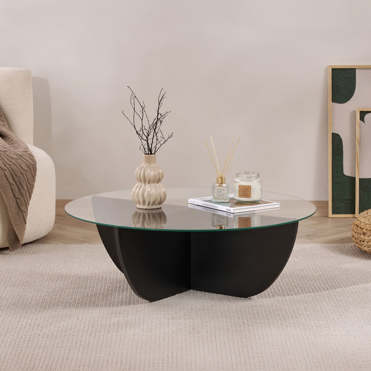 Liya Soffbord 90 cm - Wood Black
