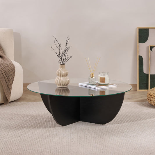 Liya Soffbord 90 cm - Wood Black