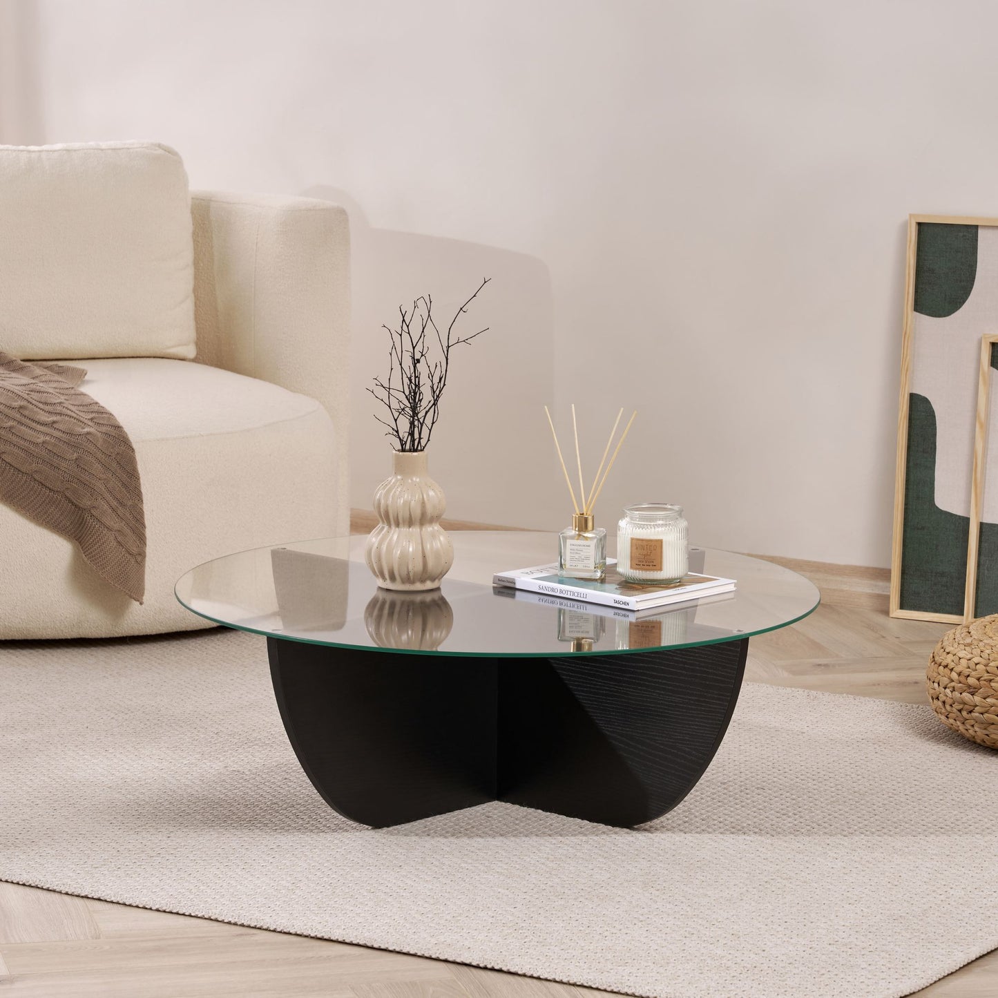Liya Soffbord 90 cm - Wood Black