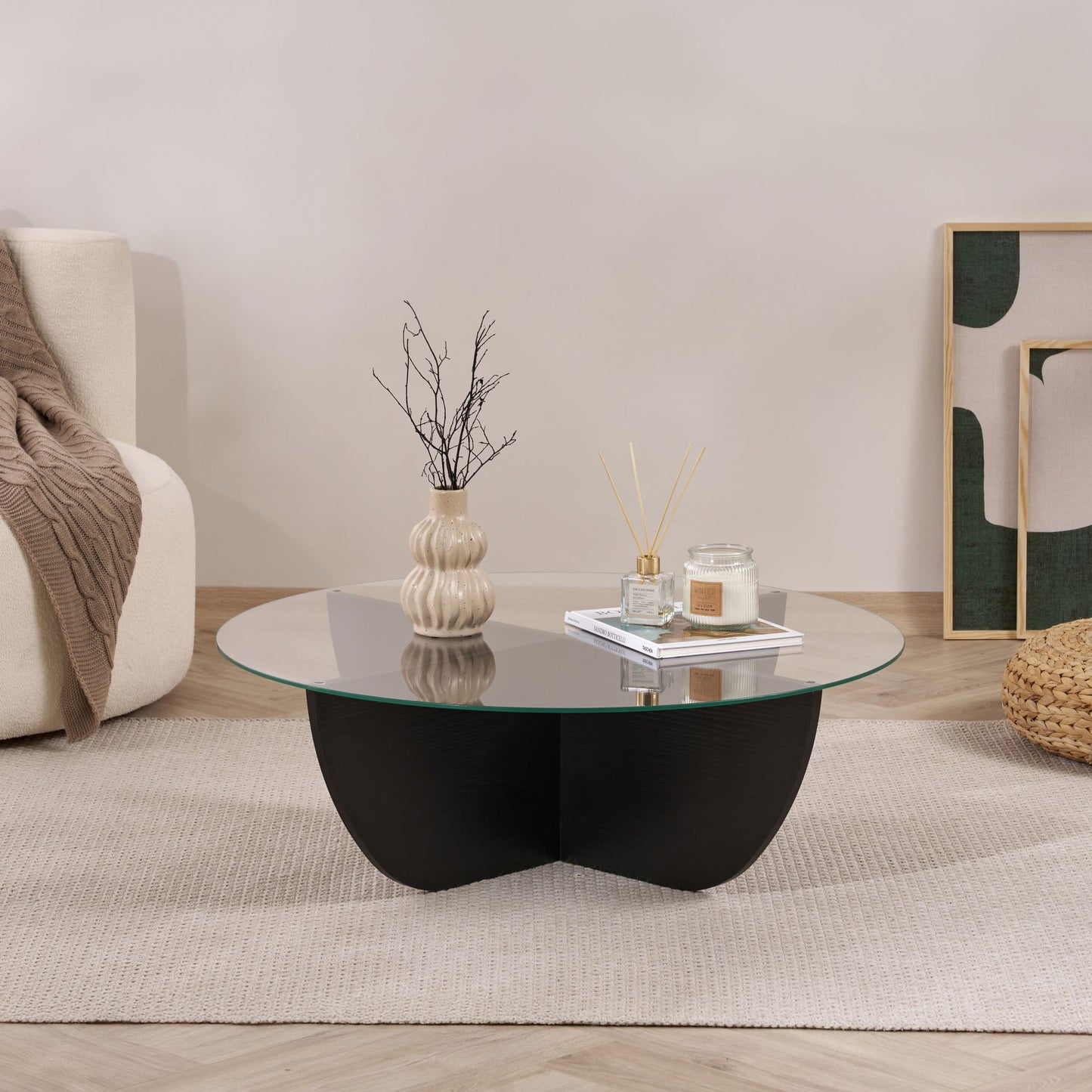 Liya Soffbord 90 cm - Wood Black