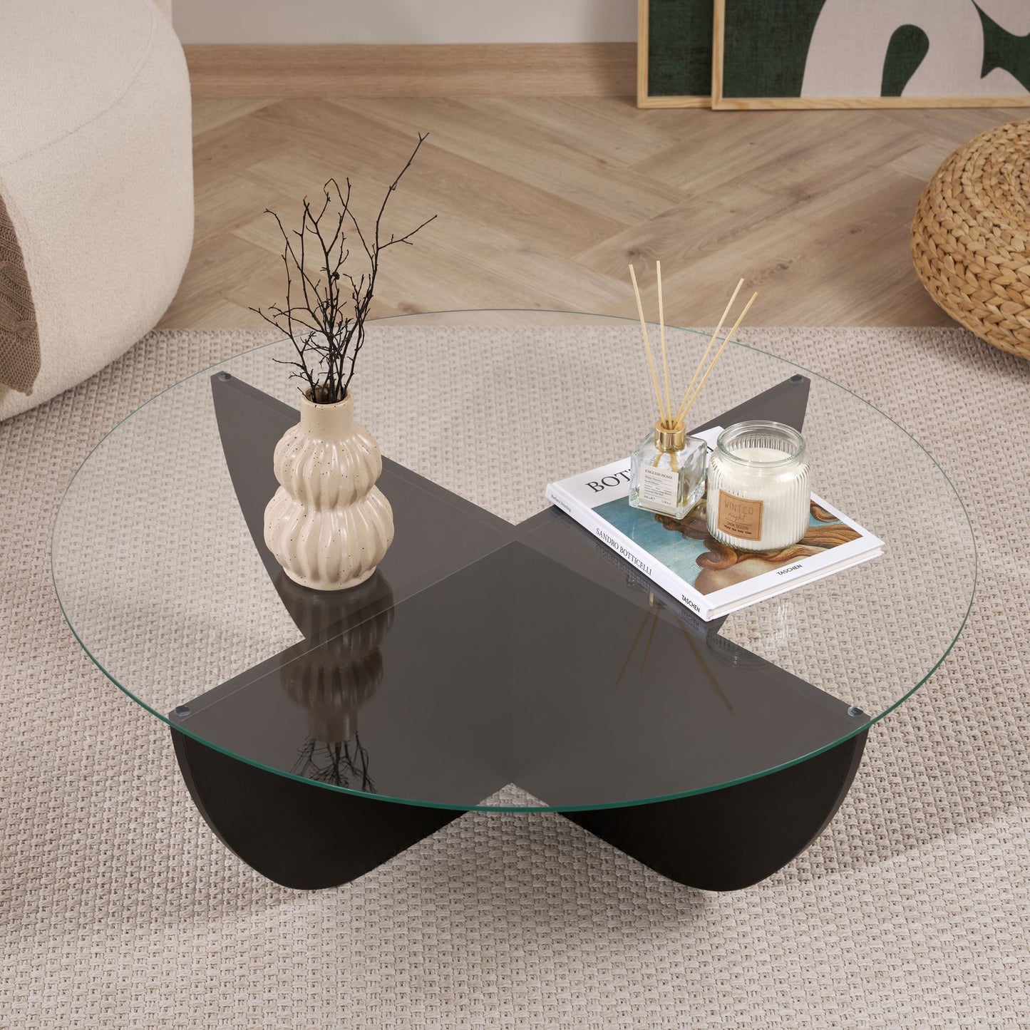 Liya Soffbord 90 cm - Wood Black