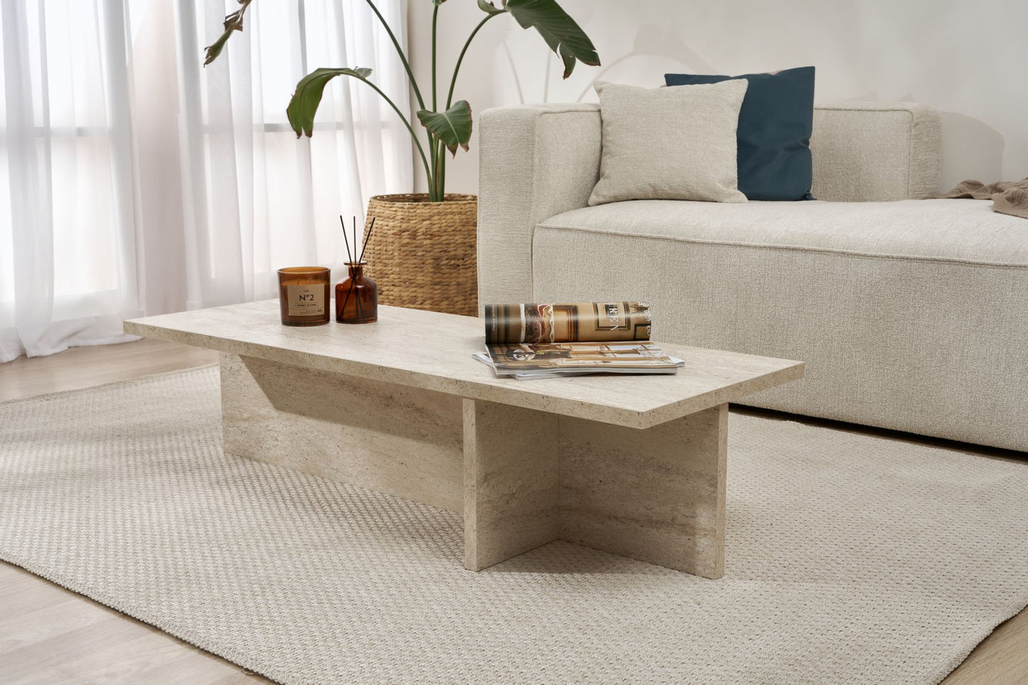 Harbor Soffbord 120x45 cm - Travertine