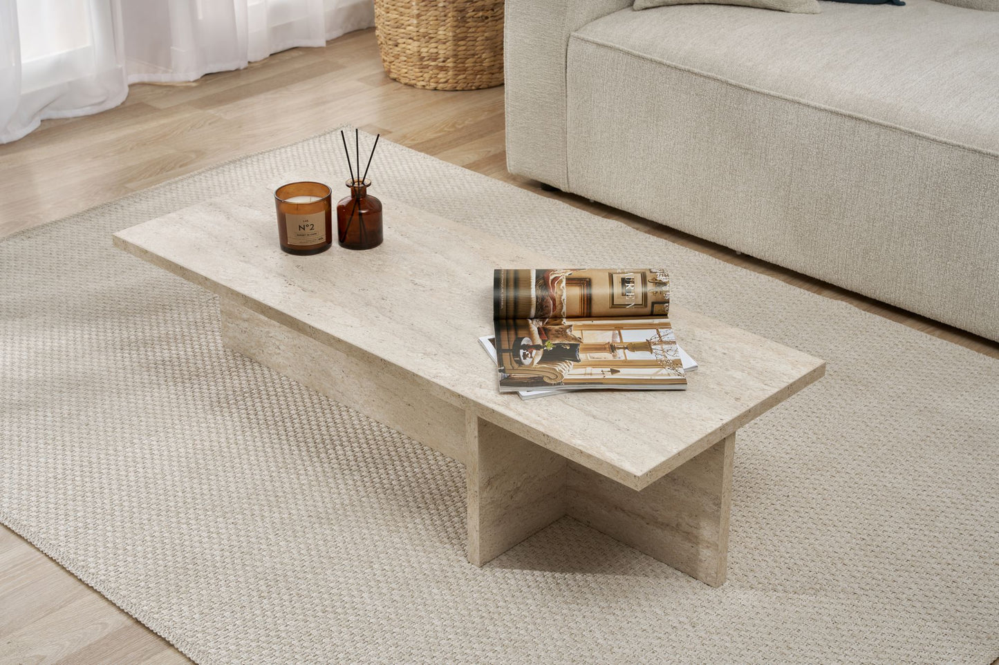 Harbor Soffbord 120x45 cm - Travertine