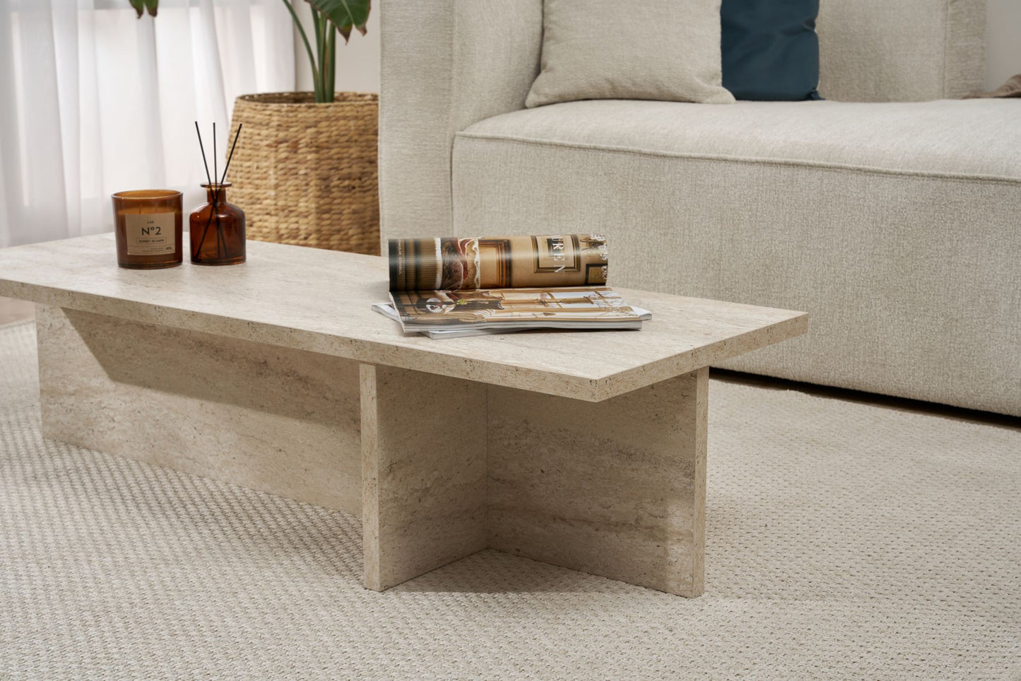 Harbor Soffbord 120x45 cm - Travertine