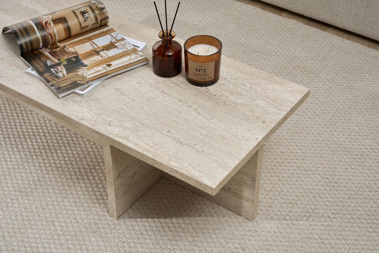 Harbor Soffbord 120x45 cm - Travertine