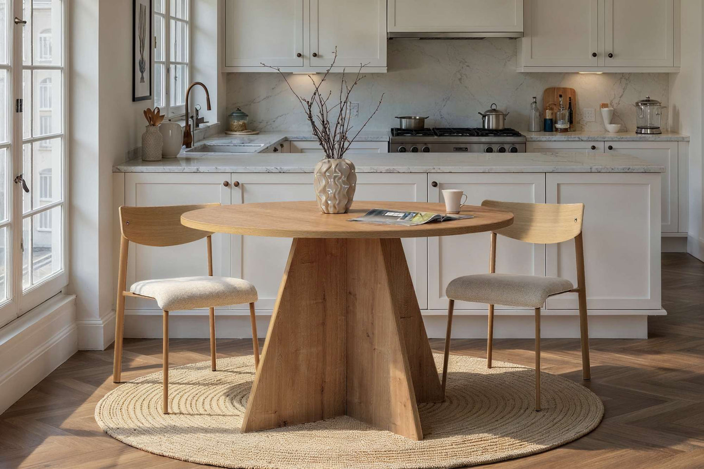 Virella Runt matbord 120 cm - Sapphire Oak