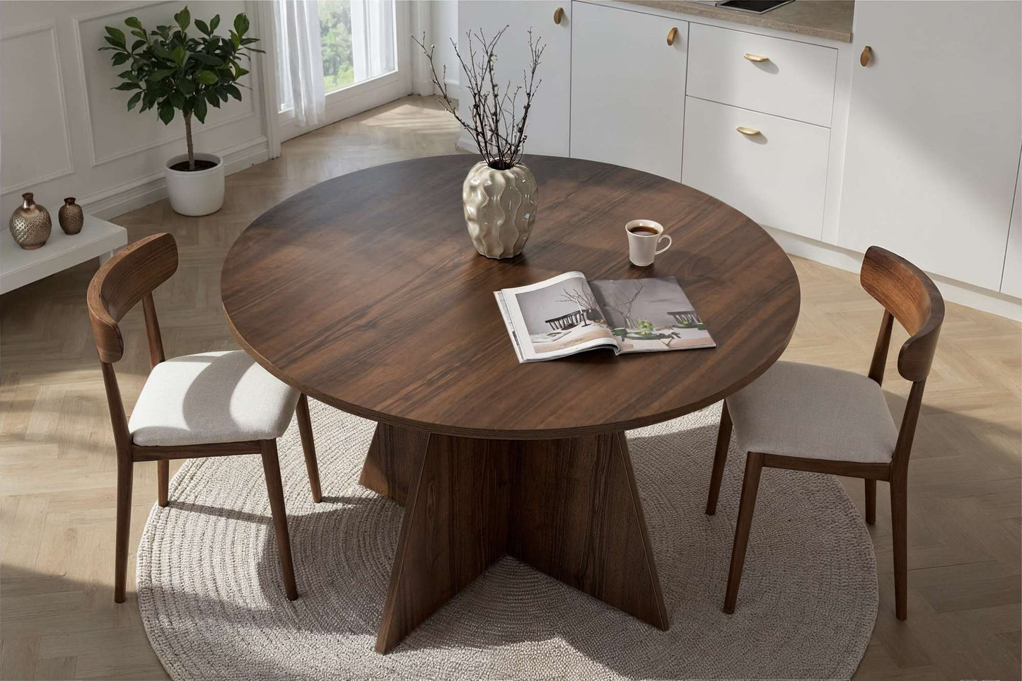 Virella Runt matbord 120 cm - Venezia Walnut