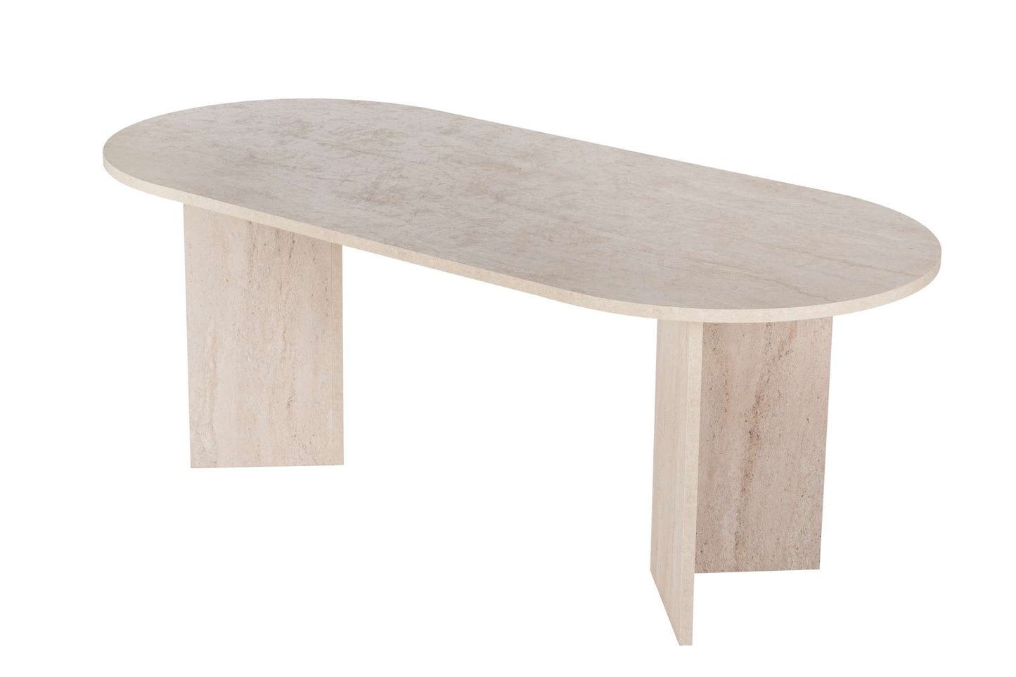Sabella Ovalt matbord 200 cm - Travertine