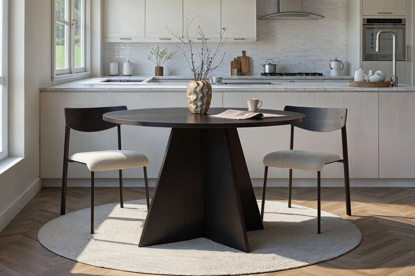 Virella Runt matbord 120 cm - Wood Black