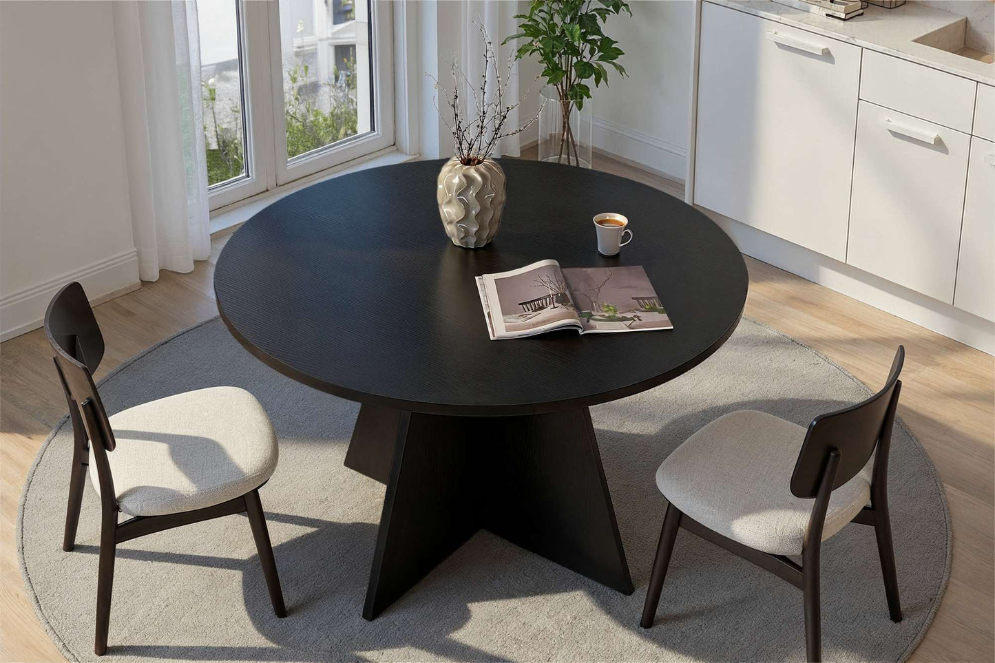 Virella Runt matbord 120 cm - Wood Black