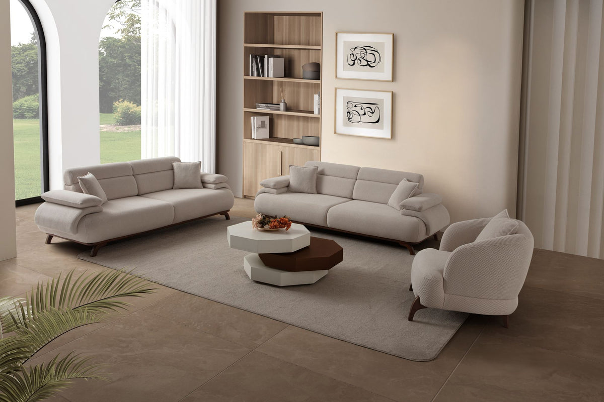 Bonjo Walnut 3-sitssoffa