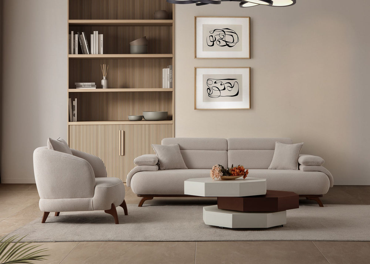 Bonjo Walnut 3-sitssoffa