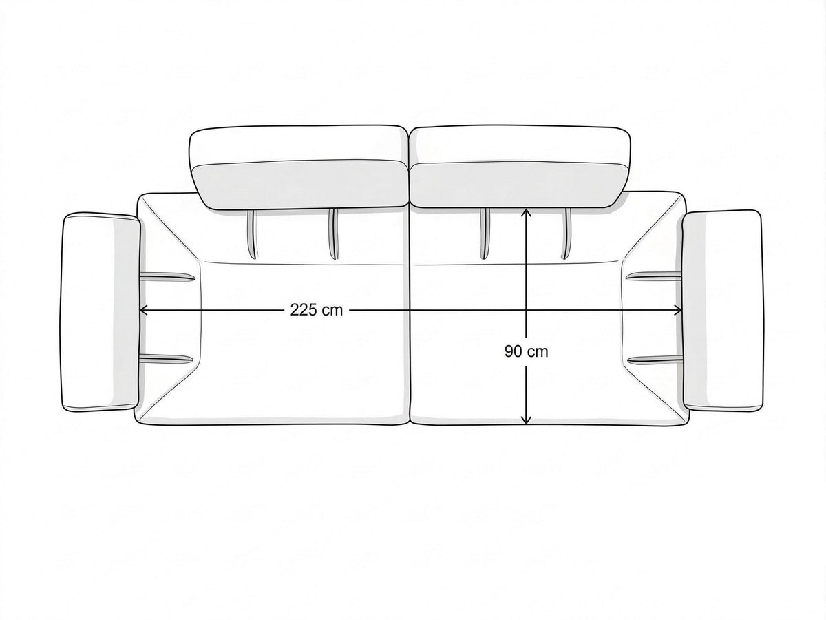Bonjo Walnut 3-sitssoffa