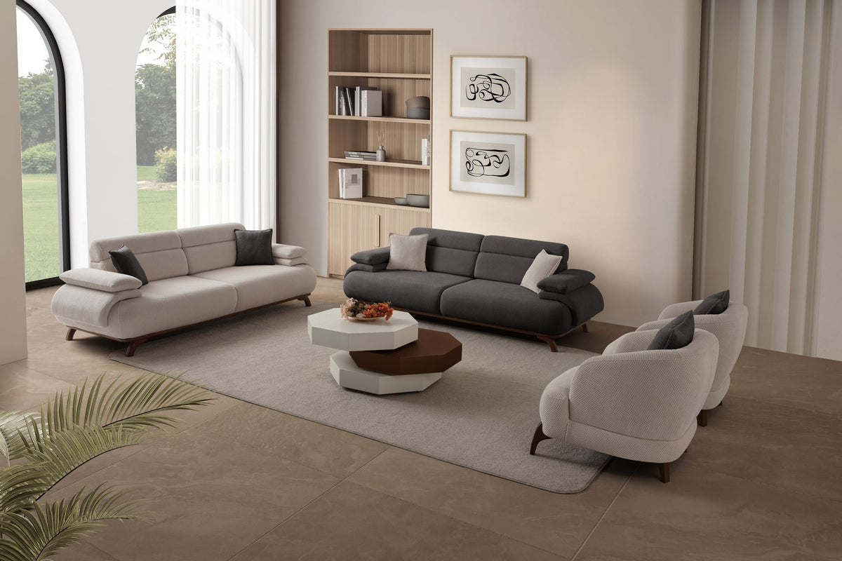 Bonjo Walnut 3-sitssoffa