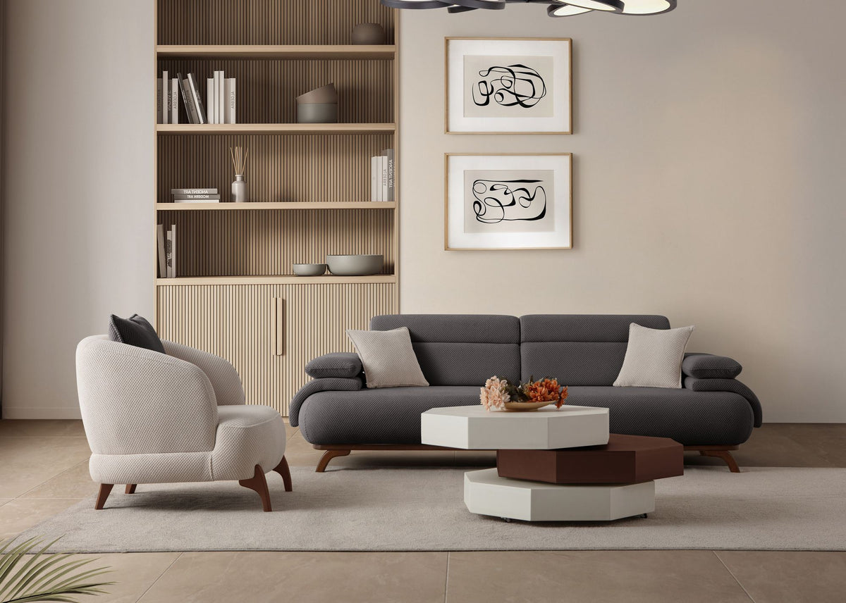 Bonjo Walnut 3-sitssoffa