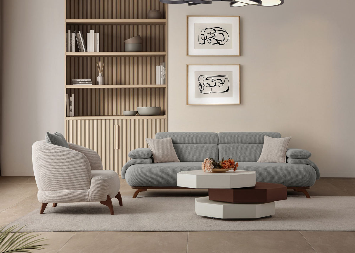 Bonjo Walnut 3-sitssoffa