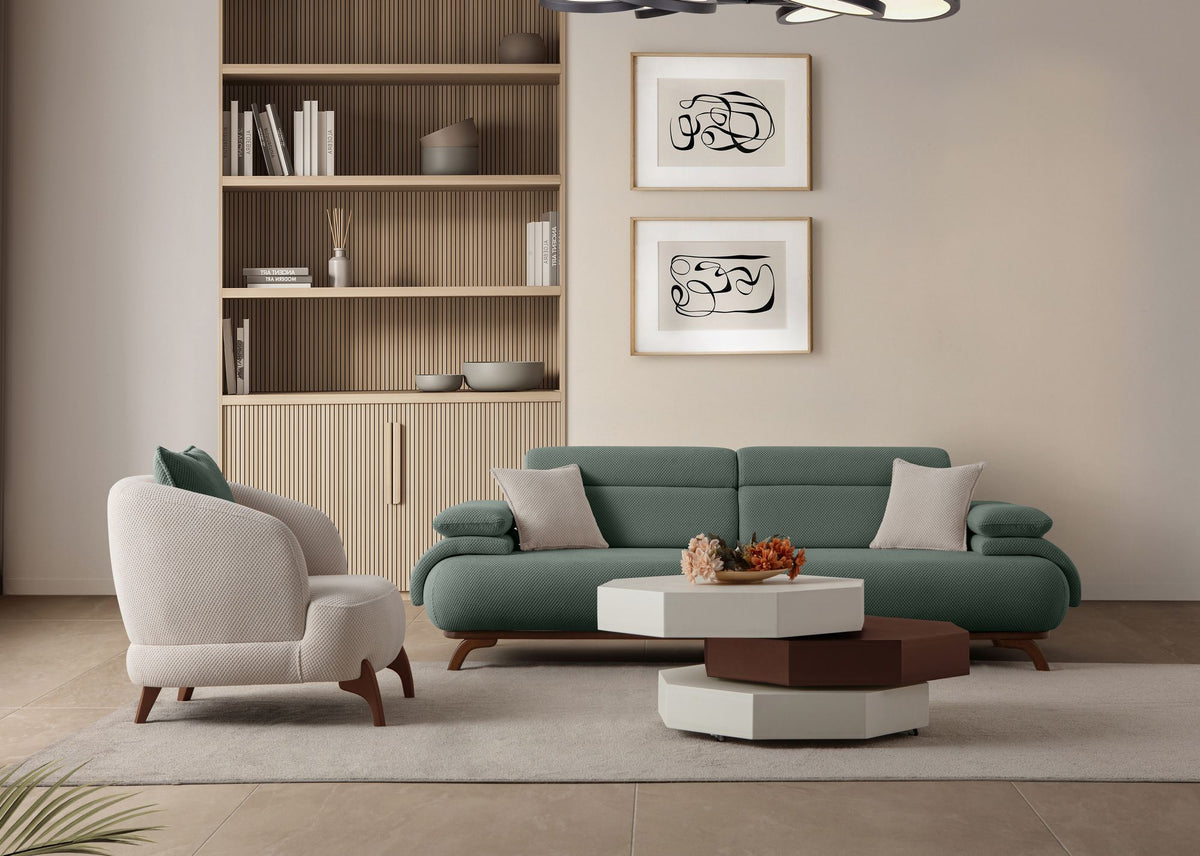 Bonjo Walnut 3-sitssoffa
