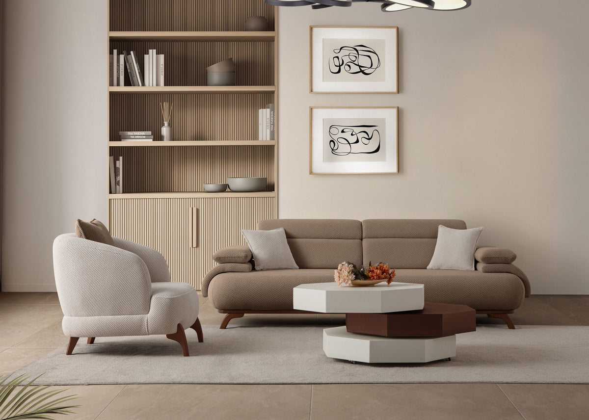 Bonjo Walnut 3-sitssoffa