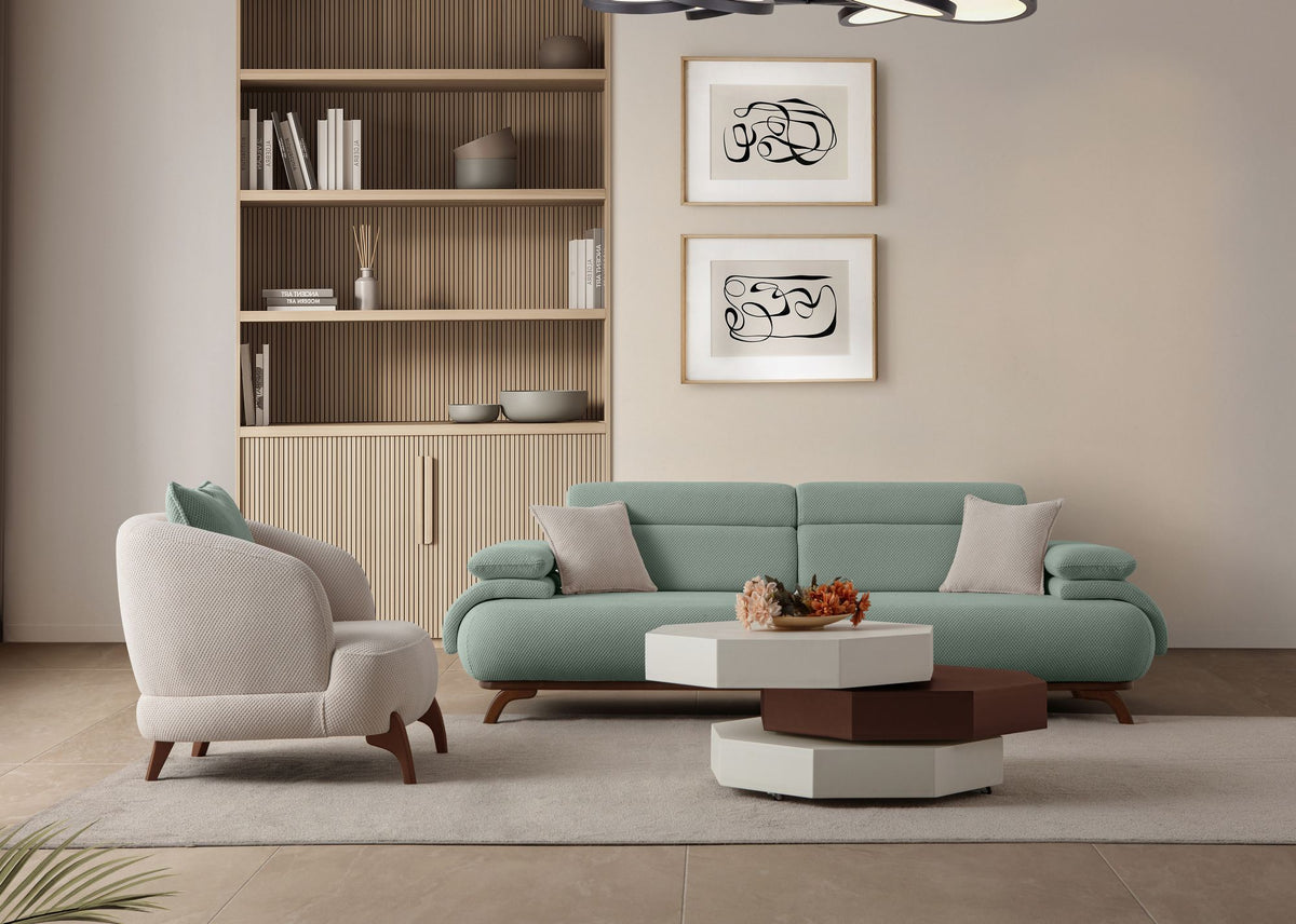 Bonjo Walnut 3-sitssoffa