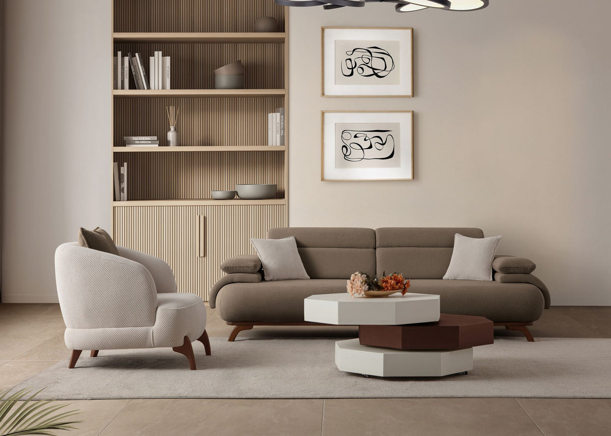 Bonjo Walnut 3-sitssoffa