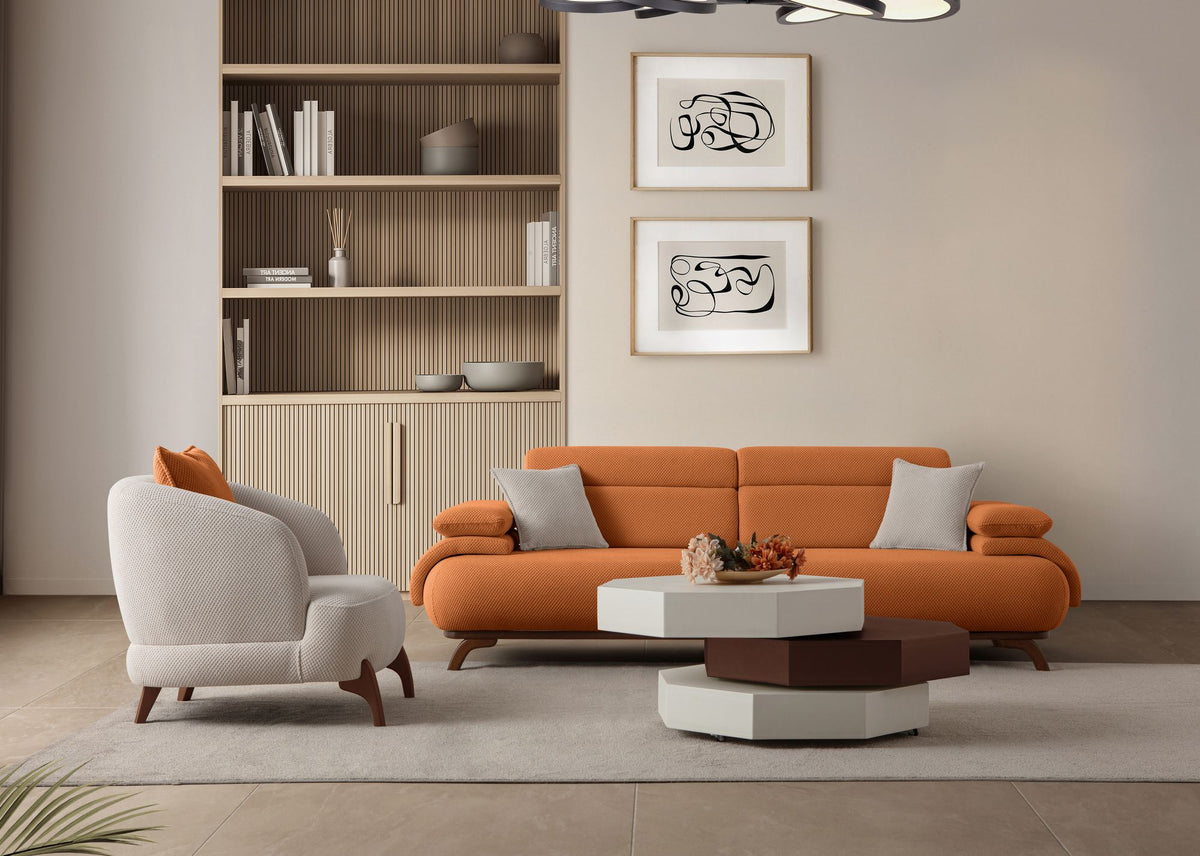 Bonjo Walnut 3-sitssoffa