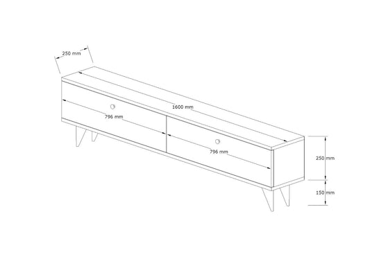 Paris - Tv-Bänk I Valnöt
