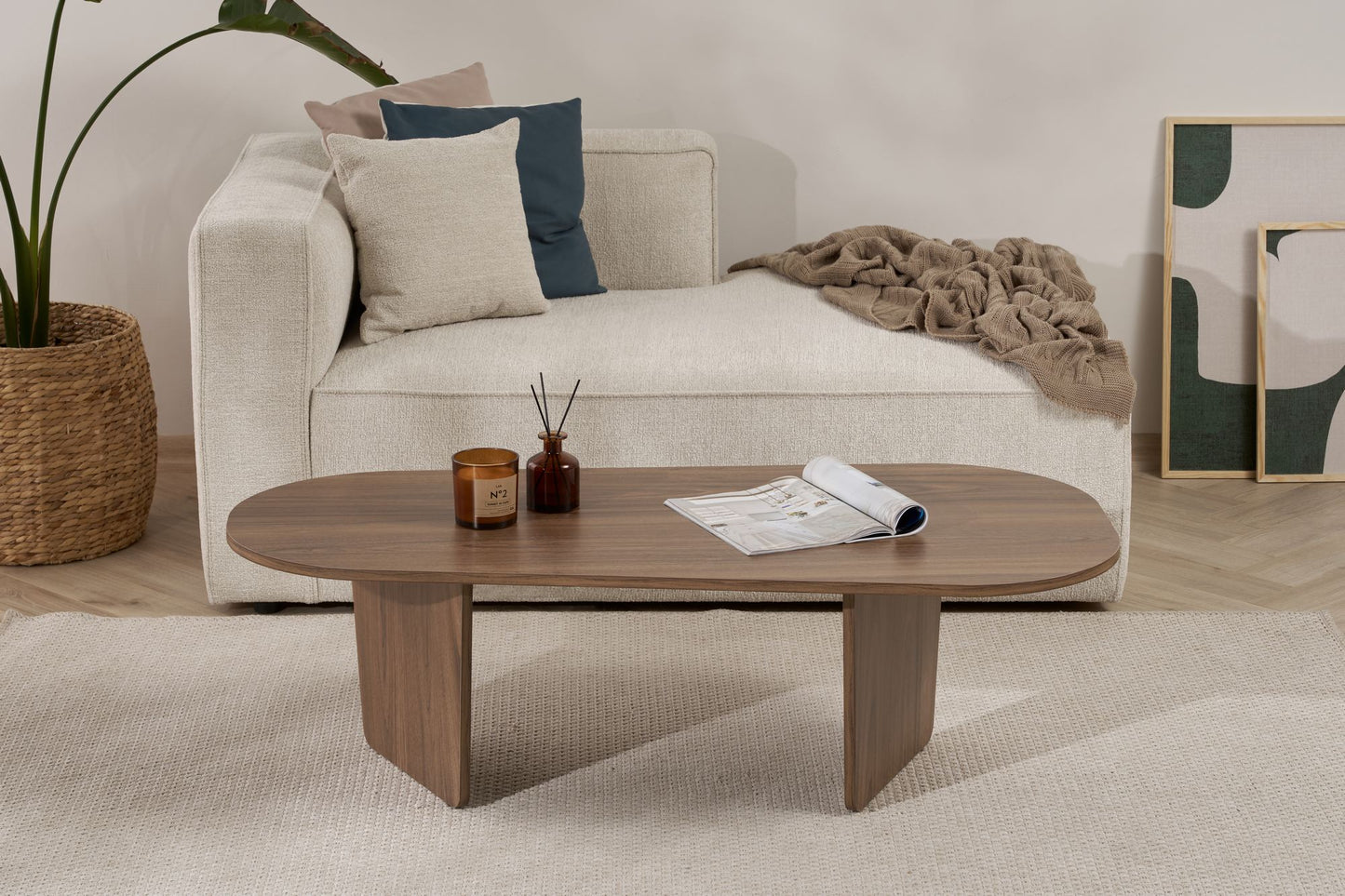 Ovalis Soffbord 130 cm - Venezia Walnut