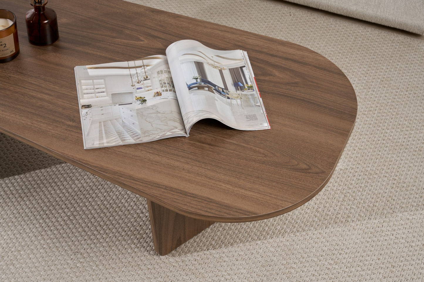 Ovalis Soffbord 130 cm - Venezia Walnut