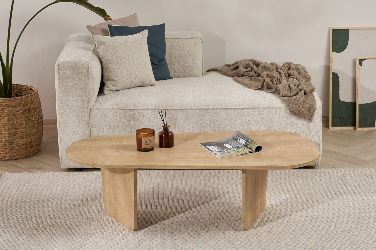 Ovalis Soffbord 130 cm - Oak