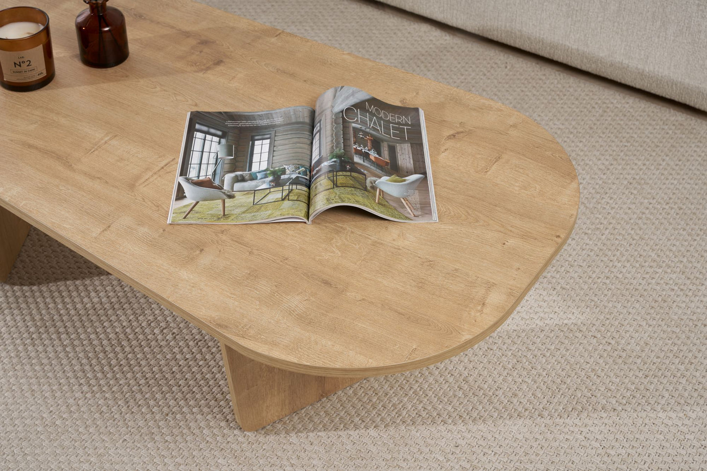 Ovalis Soffbord 130 cm - Oak