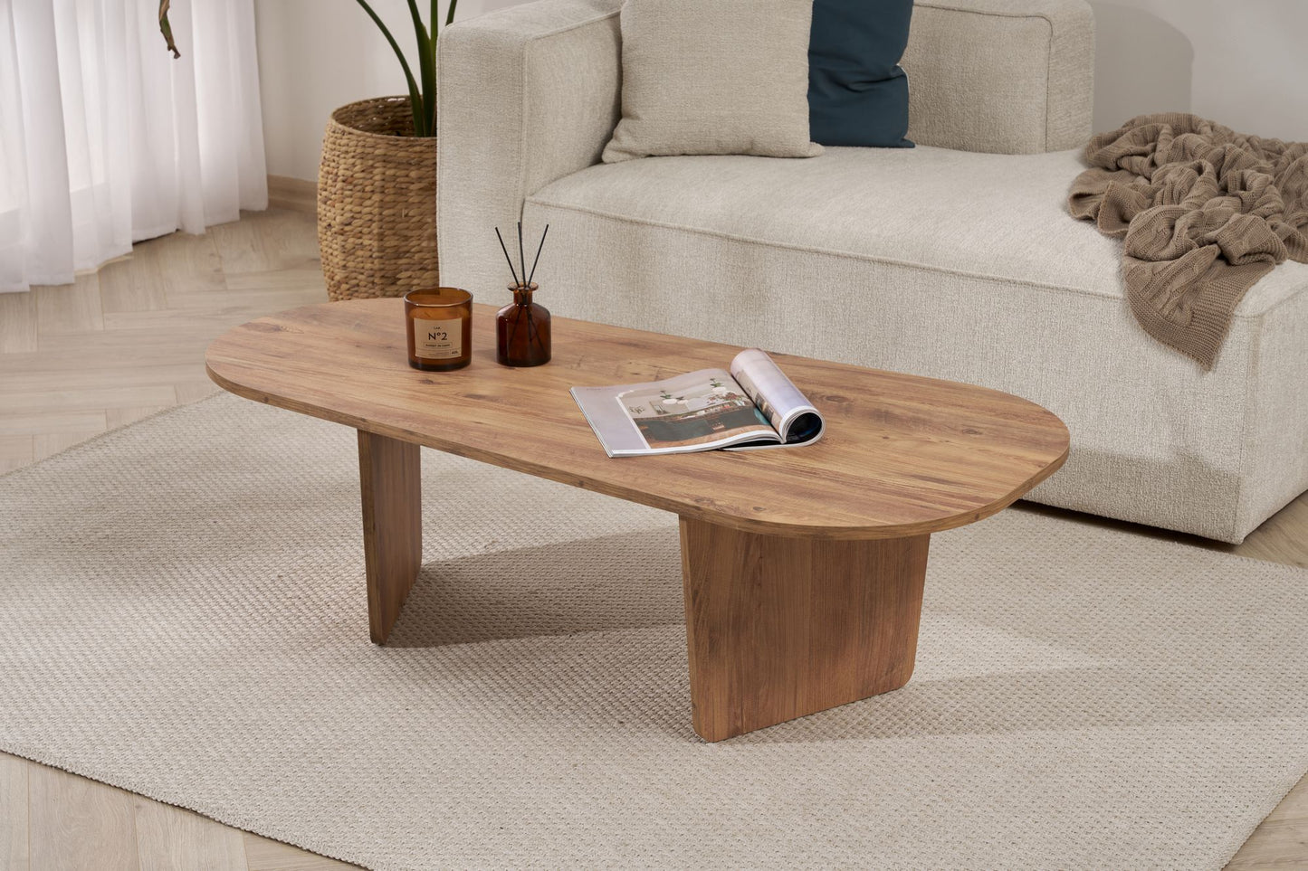 Ovalis Soffbord 130 cm - Atlantic Pine