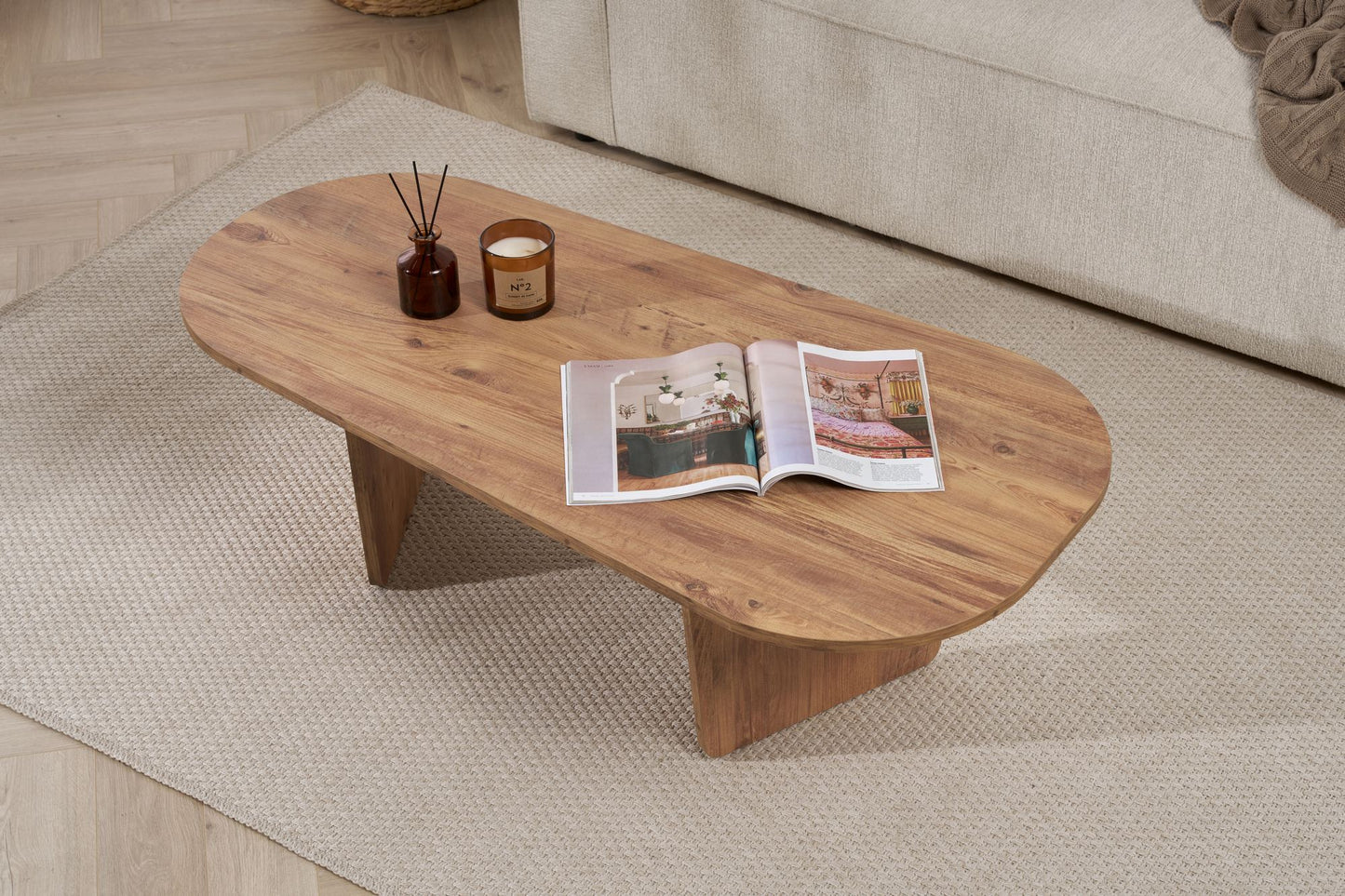 Ovalis Soffbord 130 cm - Atlantic Pine