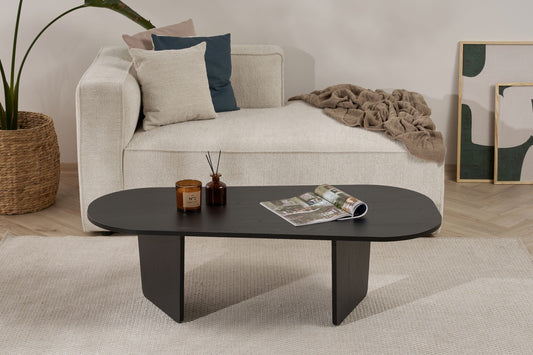 Ovalis Soffbord 130 cm - Wood Black