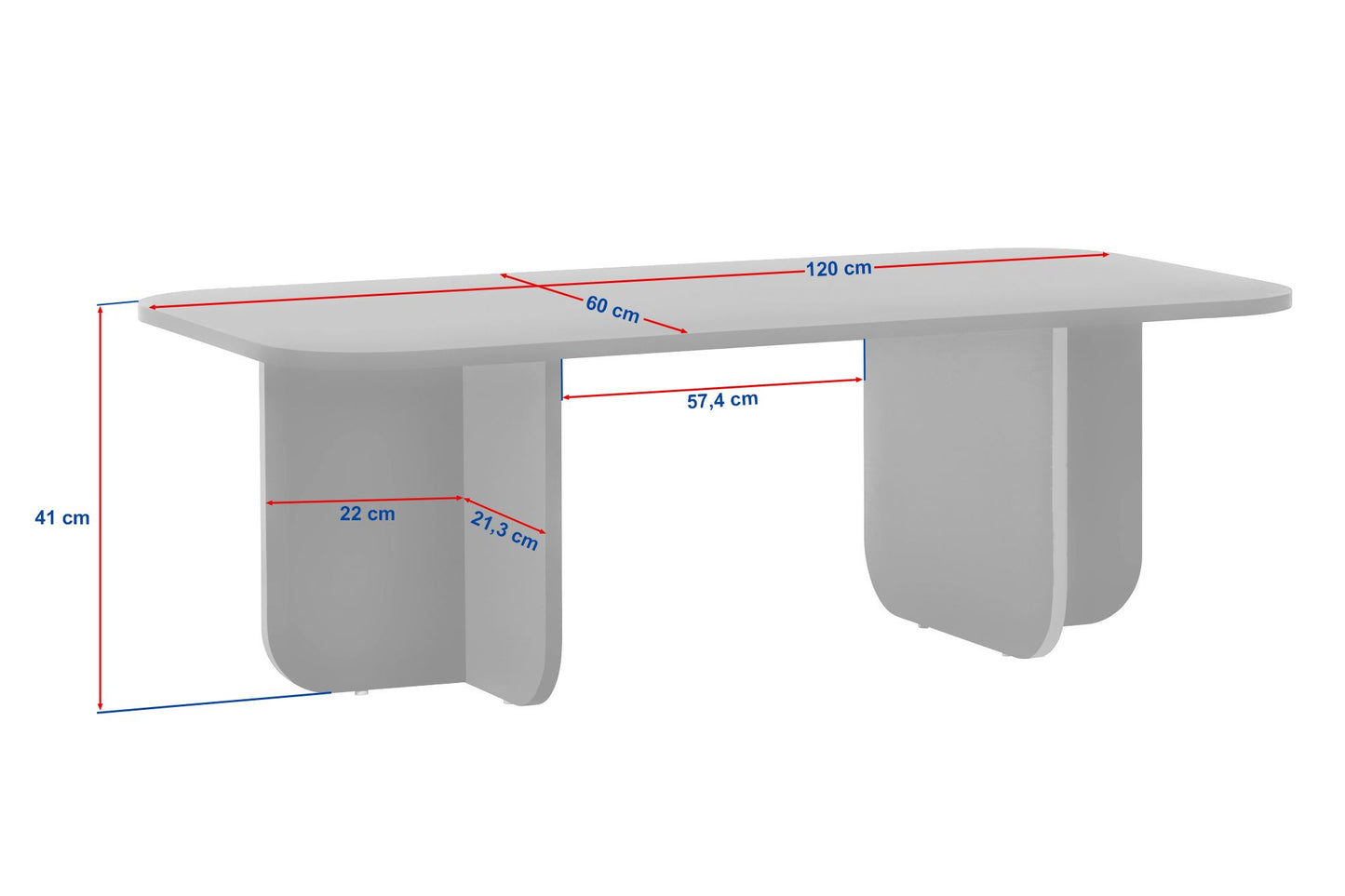 Akira Soffbord 120x60 cm - Venezia Walnut