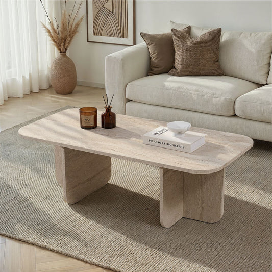 Akira Soffbord 120x60 cm - Travertine