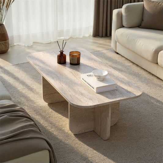 Akira Soffbord 120x60 cm - Travertine