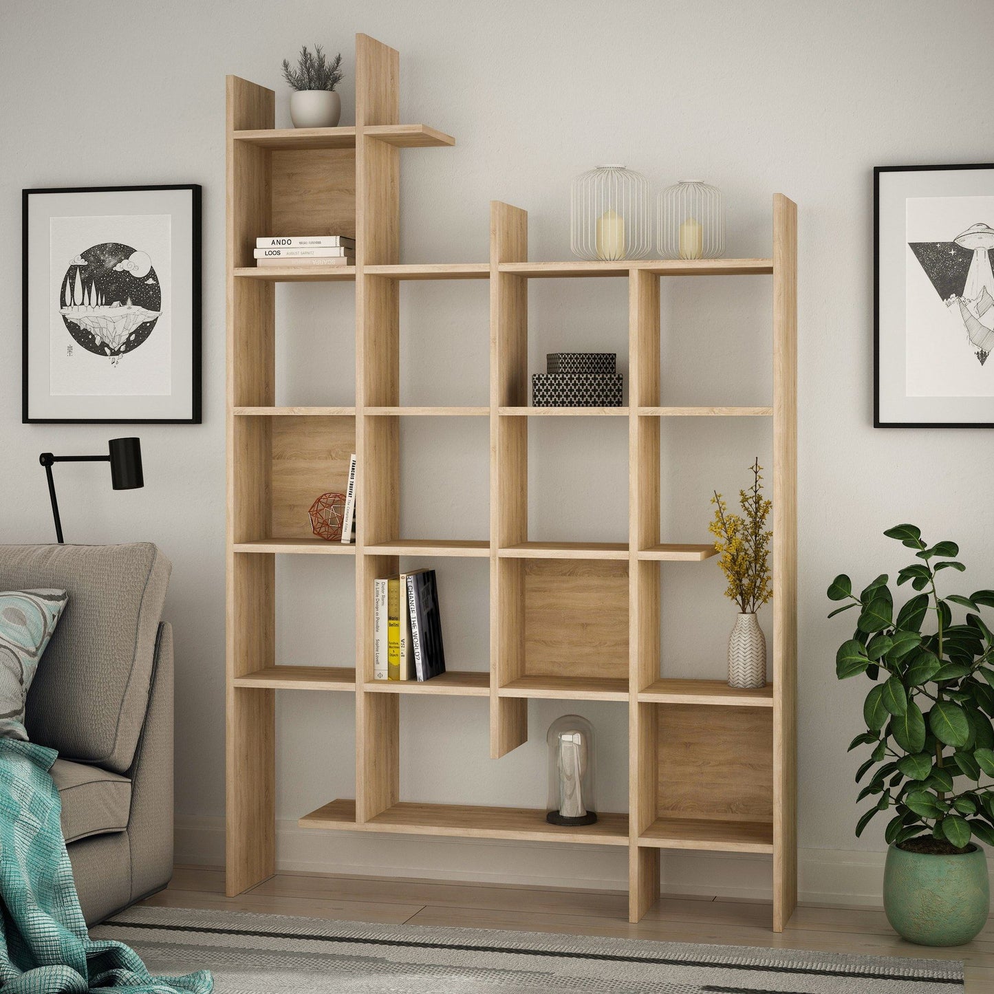 Manco - Antracit, Bokhylla I Ek Bokhylla