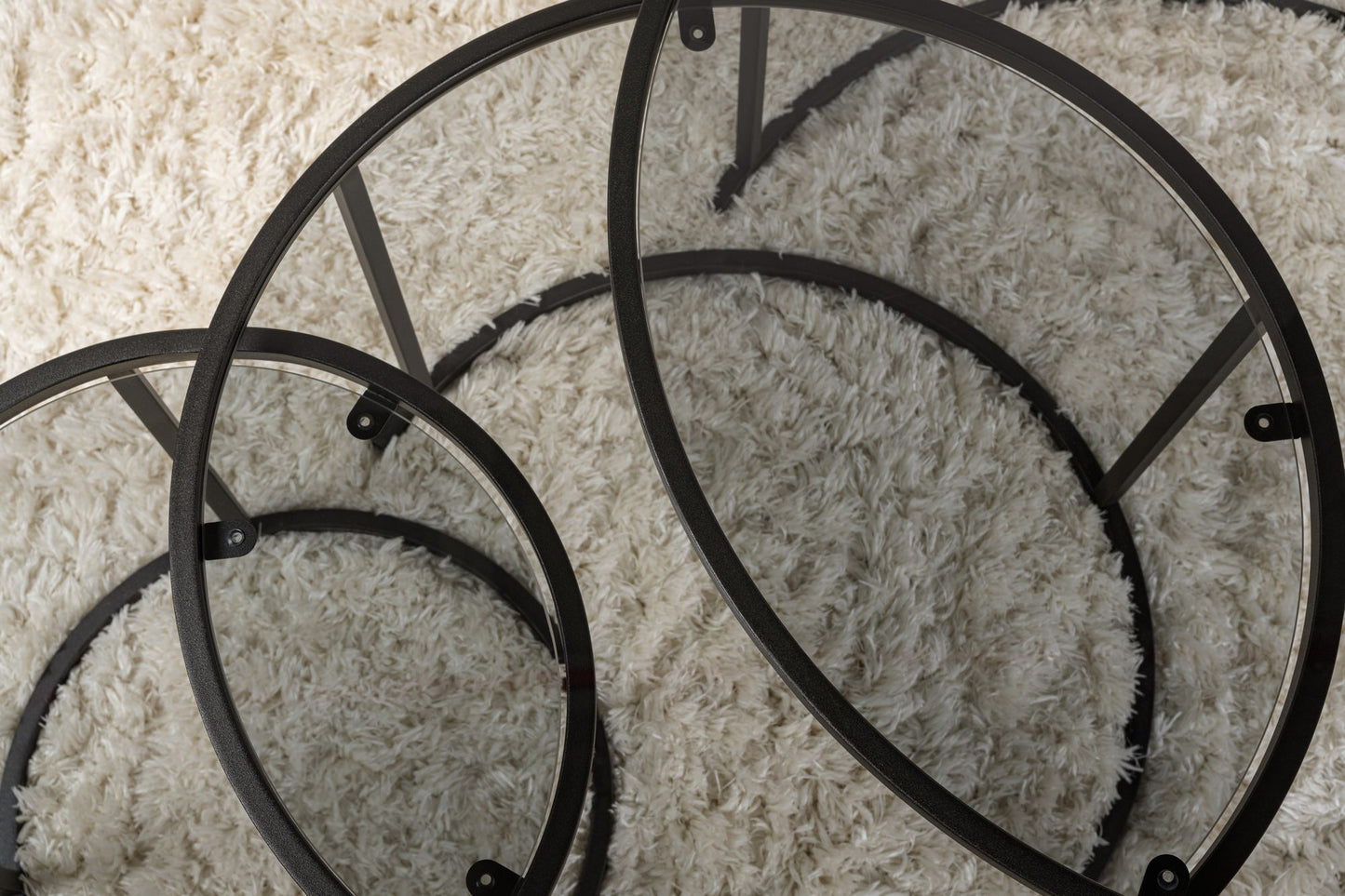 Aurum Soffbord set – 80/60/42 cm – Svart/Grå