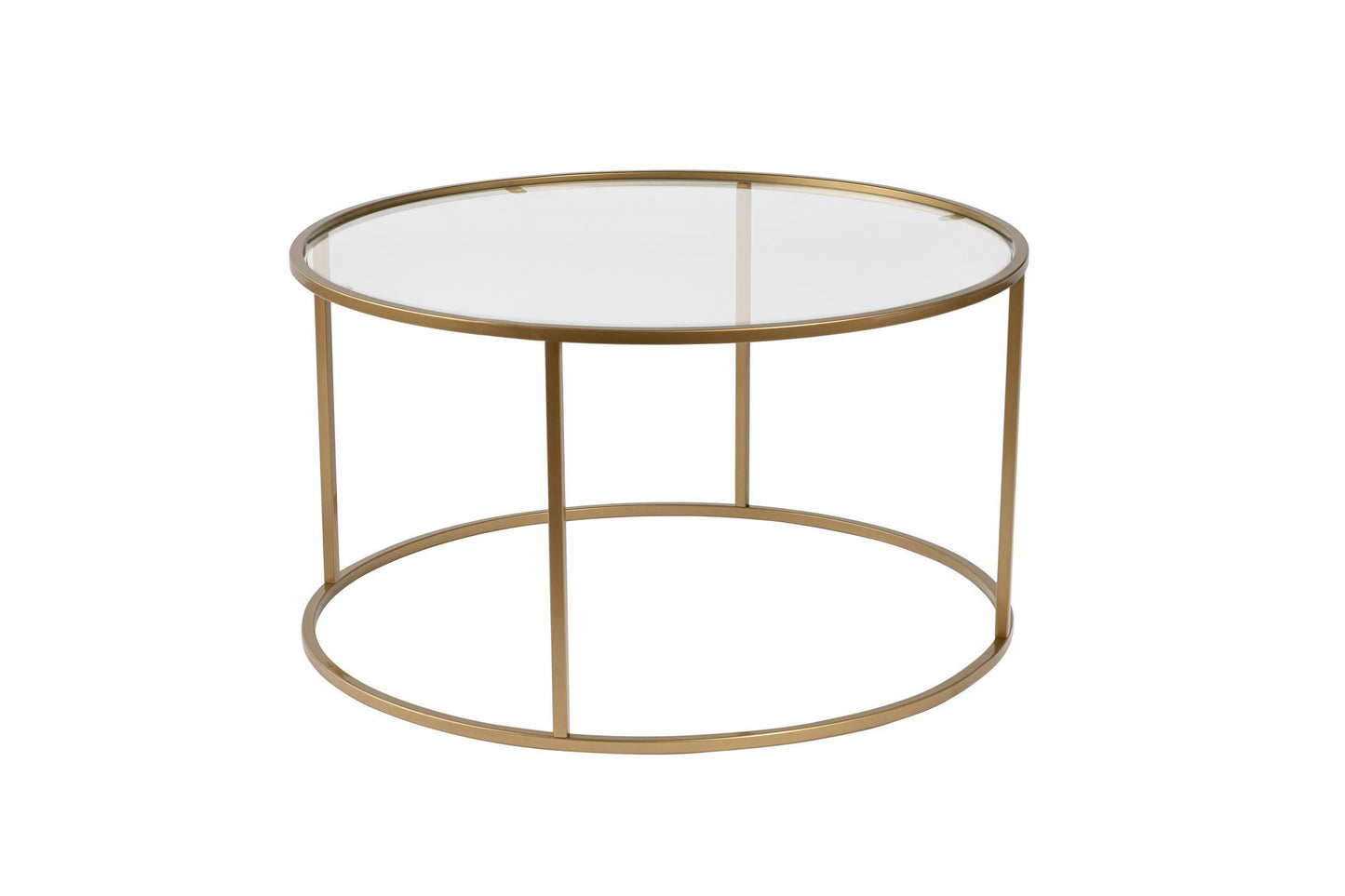Aurum Soffbord 80 cm - Gold, Transparent