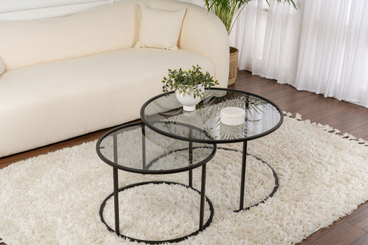 Aurum Soffbord set – 80/60 cm - Svart, Grå