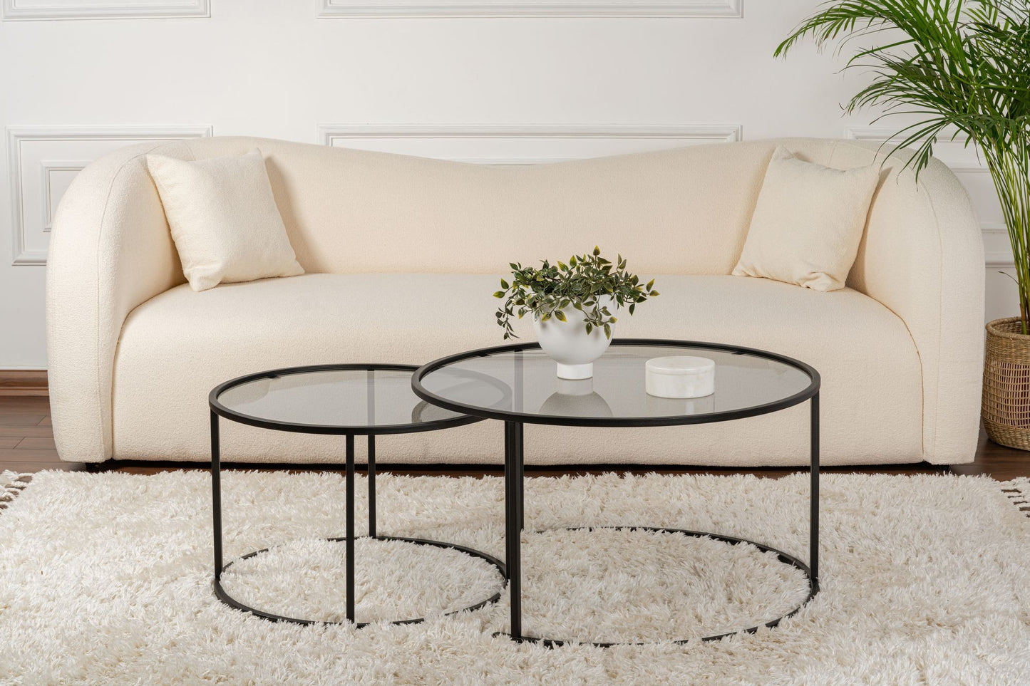 Aurum Soffbord set – 80/60 cm - Svart, Grå