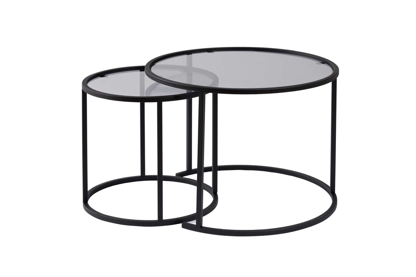 Aurum Soffbord set – 60/42 cm - Svart/Grå