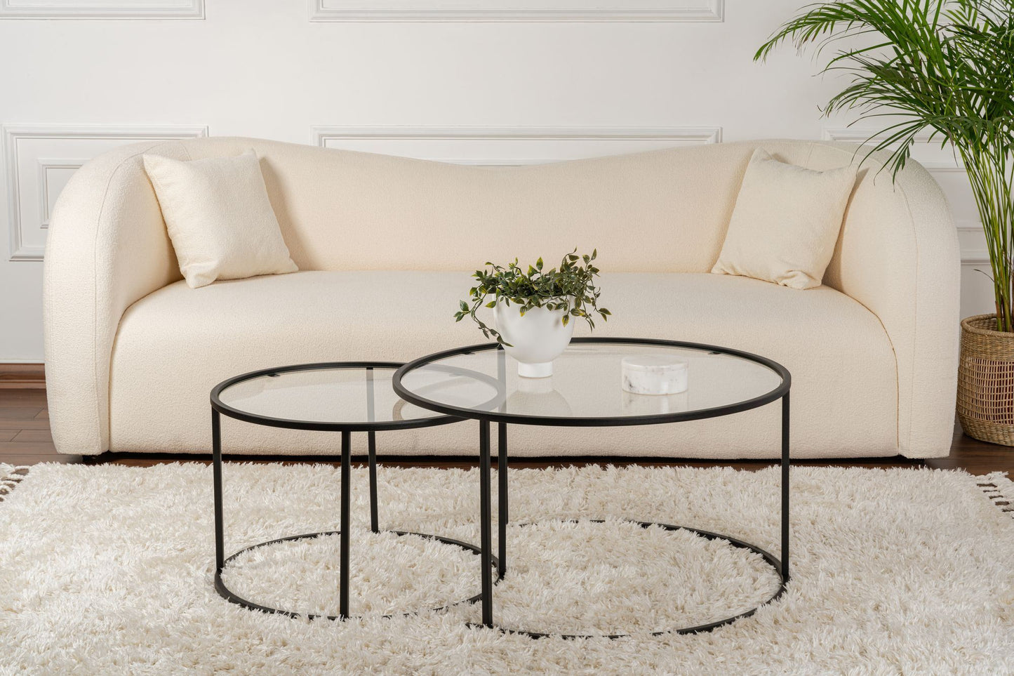 Aurum Soffbord set – 80/60 cm - Svart, Transparent